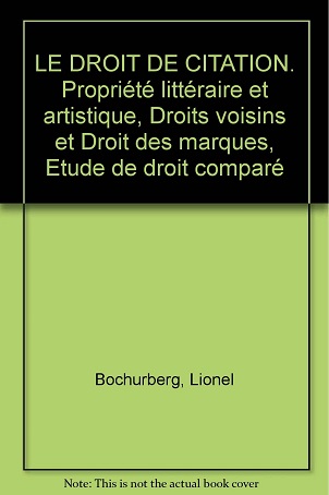 Le droit de citation de Lionel Bochurberg